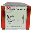 HORNADY 307191 AEROMATCH™ GESCHOSSE .30/.308 175GR HPBT 500 STÜCK